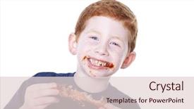  Presentation with bbq flier - Audience pleasing presentation theme consisting of kids bones - hungry boy eating bbq rib backdrop and a lemonade colored foreground