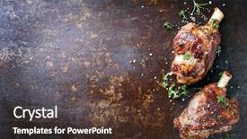  Presentation with sheet metal - Cool new presentation theme with kids bones - two barbecue leg of lamb backdrop and a tawny brown colored foreground