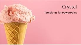  Presentation with ice cream strawberry - Beautiful presentation featuring pink background strawberyy or raspberry backdrop and a lemonade colored foreground