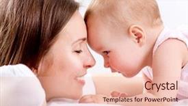  Presentation with happy baby - Amazing presentation theme having mother and baby playing happy backdrop and a lemonade colored foreground