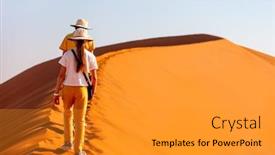  Presentation with sister - Colorful slide set enhanced with kids-brother-and-sister-climbing backdrop and a gray colored foreground