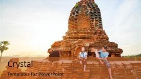  Presentation with myanmar bagan - Beautiful slide set featuring kids brother and sister enjoying backdrop and a red colored foreground