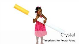  Presentation with vape concept smoke clouds - Theme with kids cancer - anti-smoking concept a baby girl background and a white colored foreground