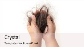  Presentation with lost - Presentation design having kids cancer - child hand grabbing lost hair background and a lemonade colored foreground