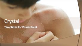  Presentation with skin cancer - Colorful theme enhanced with kids cancer - kid having trouble with skin backdrop and a coral colored foreground