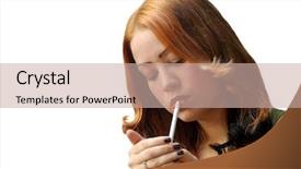  Presentation with habit - PPT layouts enhanced with kids cancer - young teenage female learning background and a coral colored foreground