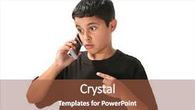  Presentation with cell - Slides consisting of kids cellphone - young boy talking background and a tawny brown colored foreground