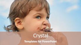  Presentation with ice cream popsicles organic dietary - Slides enhanced with kids chocolate - child eats ice-cream background and a coral colored foreground
