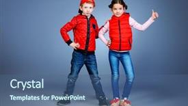  Presentation with modern - Audience pleasing slide set consisting of clothes boys - full length portrait of modern backdrop and a ocean colored foreground