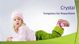  Presentation with violin sympfonic studio - PPT layouts consisting of child clothes - little funny girl on white background and a sky blue colored foreground