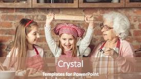  Presentation with guinea pig - Colorful presentation theme enhanced with kids cooking - guinea pig isolated on white backdrop and a coral colored foreground