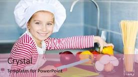  Presentation with kids food - Cool new presentation with kids cooking - little girl preparing healthy food backdrop and a coral colored foreground
