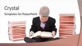  Presentation with background - Amazing slide deck having kids creativity - little boy isolated backdrop and a  colored foreground