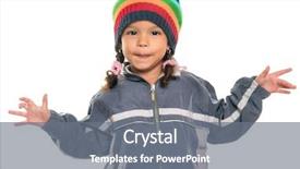  Presentation with attitude - Colorful PPT theme enhanced with hip hop rap - mixed race little girl backdrop and a gray colored foreground