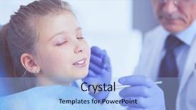  Presentation with office - Colorful theme enhanced with kids dental hygienist - little girl sitting backdrop and a  colored foreground