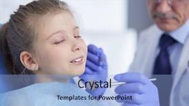  Presentation with office - Cool new slide set with kids dental hygienist - little girl sitting backdrop and a  colored foreground