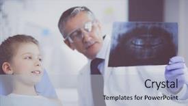  Presentation with office - Audience pleasing PPT theme consisting of kids dental hygienist - little girl sitting backdrop and a  colored foreground