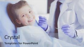  Presentation with girl power esami medie - Colorful PPT theme enhanced with kids dental hygienist - little girl sitting backdrop and a  colored foreground