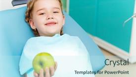  Presentation with office - Cool new PPT layouts with kids dental hygienist - little girl sitting backdrop and a  colored foreground