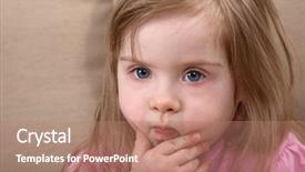  Presentation with down syndrome - PPT theme with mental health children - young girl with down syndrome background and a coral colored foreground