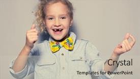  Presentation with fashion show for cancer awarness - Audience pleasing PPT layouts consisting of kids disco - dancing child motions fashion girl backdrop and a soft green colored foreground