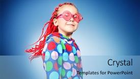  Presentation with disco - Amazing PPT theme having kids disco - portrait of a trendy little backdrop and a light blue colored foreground