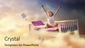  Presentation with star - Beautiful PPT layouts featuring kids dreams cute child girl backdrop and a blonde colored foreground