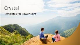  Presentation with sri lanka - Cool new PPT layouts with kids-enjoying-breathtaking-views-over backdrop and a white colored foreground