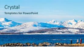  Presentation with mother doing yoga kids - Amazing slide deck having kids enjoying snowy winter day backdrop and a light blue colored foreground