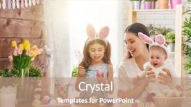  Presentation with family day - Beautiful PPT layouts featuring kids event - happy easter a mother backdrop and a coral colored foreground