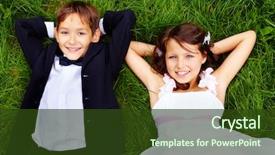  Presentation with children grow - Theme with kids event - portrait of smiling children bride background and a tawny brown colored foreground