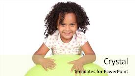  Presentation with exercise kids - Amazing presentation theme having kids exercise - adorable african little girl backdrop and a  colored foreground