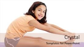  Presentation with kids exercise - Theme with kids exercise - picture of a child set background and a coral colored foreground