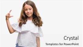  Presentation with kids fashion - Presentation theme with kids fashion show - brunette hispanic girl smiling background and a white colored foreground