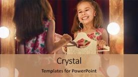  Presentation with kids fashion - Cool new theme with kids fashion show - cute little fashionista happy child backdrop and a coral colored foreground