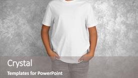  Presentation with fashion show - Theme consisting of kids fashion show - young african american boy background and a gray colored foreground