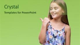  Presentation with colorful - Beautiful presentation featuring kids fashion show - young beautiful girl wearing colorful backdrop and a yellow colored foreground