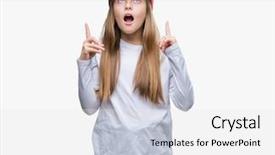  Presentation with girl in red dress - Presentation design consisting of kids fashion show - young beautiful girl wearing red background and a white colored foreground