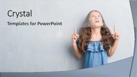  Presentation with hispanic - Amazing slide deck having kids fashion show - young hispanic kid over grunge backdrop and a light gray colored foreground