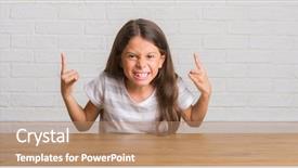  Presentation with tabla music - Theme with kids fashion show - young hispanic kid sitting background and a coral colored foreground