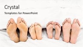  Presentation with end kids - Slide deck enhanced with kids feet at the end background and a cream colored foreground