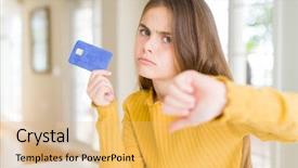  Presentation with angry kid - Audience pleasing PPT layouts consisting of kids finance - beautiful young girl kid holding backdrop and a yellow colored foreground