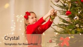  Presentation with fir tree - Slides featuring  background and a  colored foreground