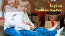  Presentation with christmas presents - Slide set featuring  background and a  colored foreground