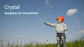  Presentation with hipster girl playing tetris game - Presentation with growing kids - little girl playing on spring background and a  colored foreground