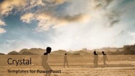  Presentation with kids sport - Presentation design with kids free sport - silhouette of the boy background and a  colored foreground