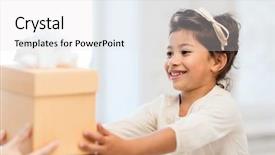  Presentation with christmas presents - Slide set featuring kids gifts - holidays presents christmas x-mas birthday background and a light gray colored foreground