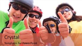  Presentation with bacteria for kids - Cool new slides with kids giving thumbs up backdrop and a red colored foreground