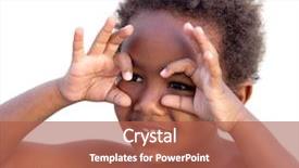  Presentation with 50 years - Audience pleasing PPT layouts consisting of kids glasses - african little kid four years backdrop and a red colored foreground