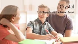  Presentation with new parents at home baby - Cool new theme with kids glasses - teenager with parents doing homework backdrop and a lemonade colored foreground